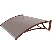 Навес-козырек пластиковый бронза, коричневый кронштейн 3  1300мм